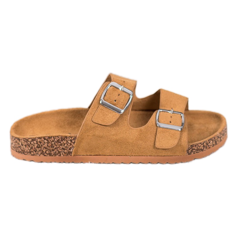 Evento Ležerne papuče s kopčom smeđa