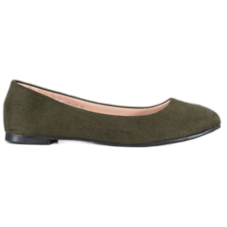 Best Shoes Balerine od antilopa zelena