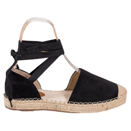 Seastar Vezane crne espadrile crna
