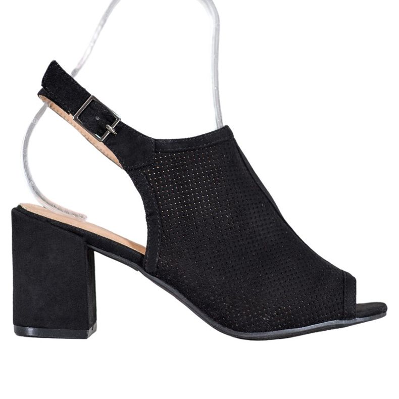 SHELOVET Klasične zatvorene sandale crno