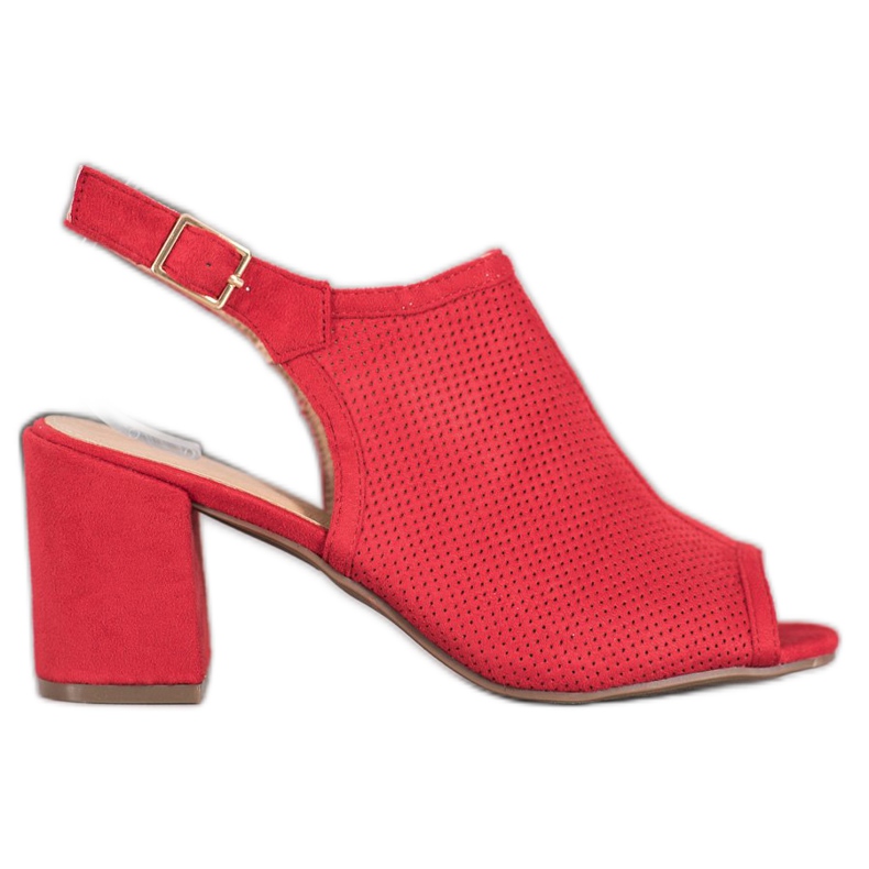 SHELOVET Klasične zatvorene sandale crvena