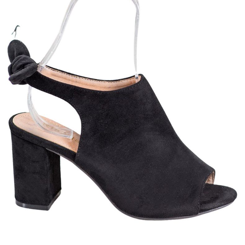 SHELOVET Sandale s visokim potpeticama crno