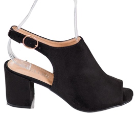 SHELOVET Klasične sandale na visoku petu crna