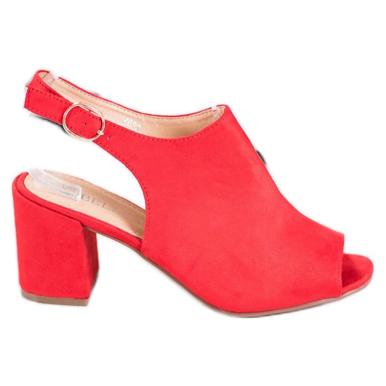 SHELOVET Klasične sandale na visoku petu crvena