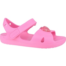Crocs klasična sandala na križ K 206245-669 crna ružičasta