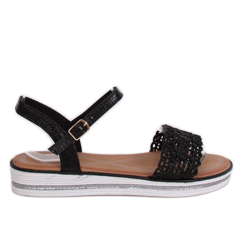 Crne ženske sandale 35-197 Crne crno