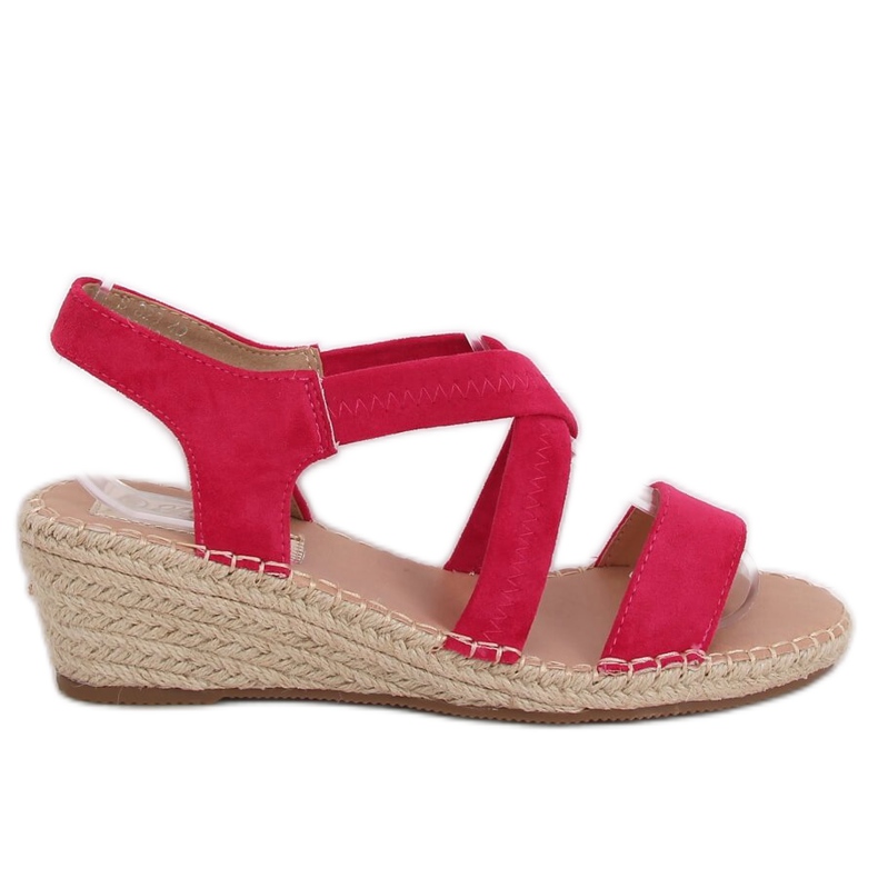 Sandale na klin fuksija espadrile S-823 Fushia ružičasta