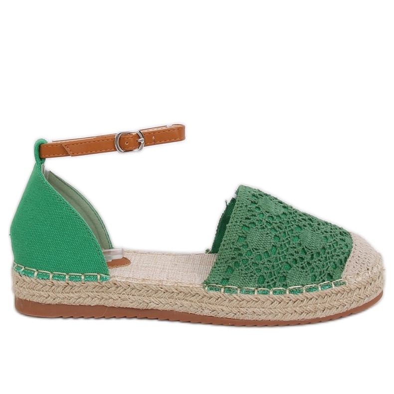 Espadrile rezane zeleno 3035 Zeleno zelena