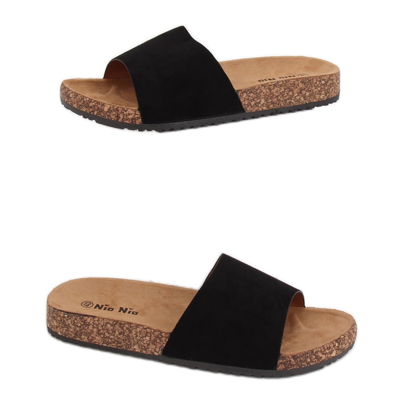 Crne PA-354 Papuče od đona od crnog pluta