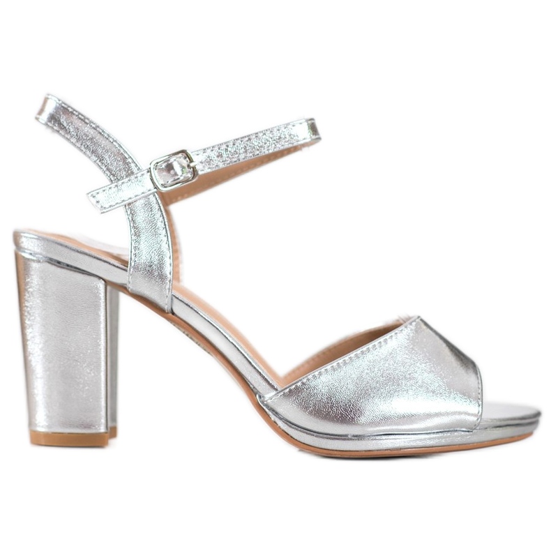 SHELOVET Klasične cipele s visokim potpeticama siva