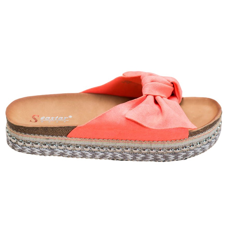 Seastar Papuče od antilopa s ukrasnom platformom crvena naranča