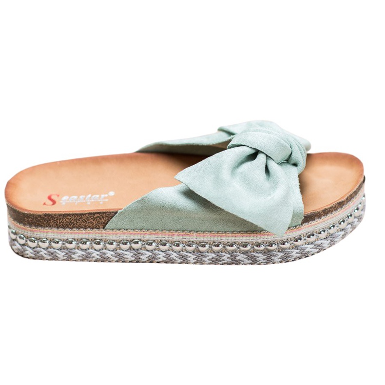 Seastar Papuče od antilopa s ukrasnom platformom zelena