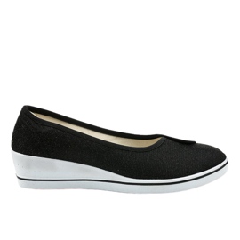 Crne tenisice sjajne tenisice na klin K-1-002 crna