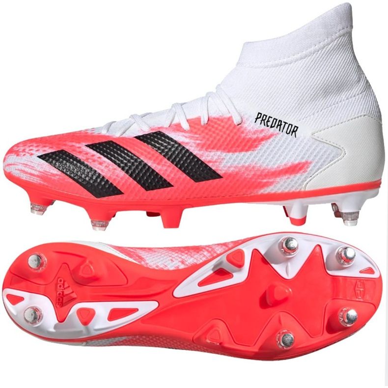 Adidas Predator 20.3 Sg M EG0911 kopačke za nogomet crvena bijela