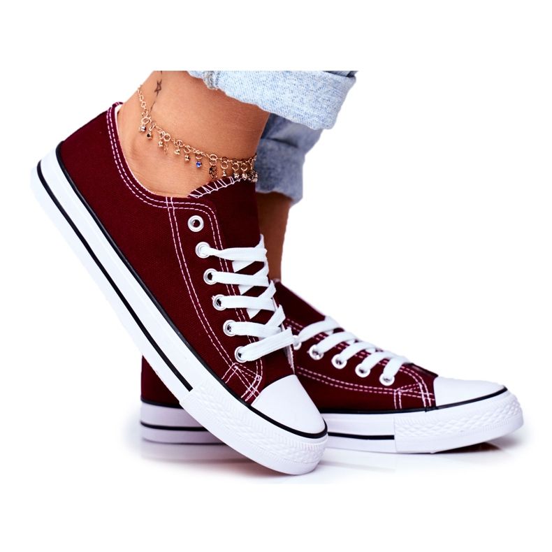 PS1 Maroon ženske klasične tenisice Omerta crvena