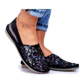 Ženske balerinke Maciejka Koža Crna Crna 01930-70 / 00-0 višebojan