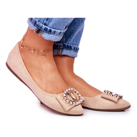 PS1 Ženske balerinke od eko-antilopa u bež boji Montreal