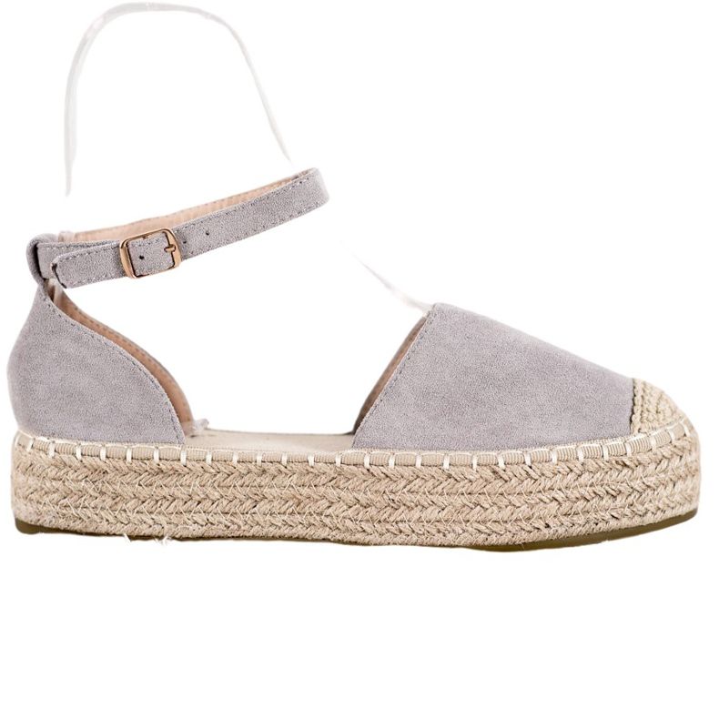 Seastar Sive espadrile na platformi siva