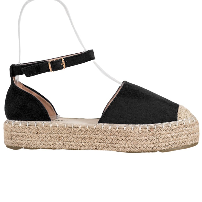 Seastar Crne espadrile na platformi crno