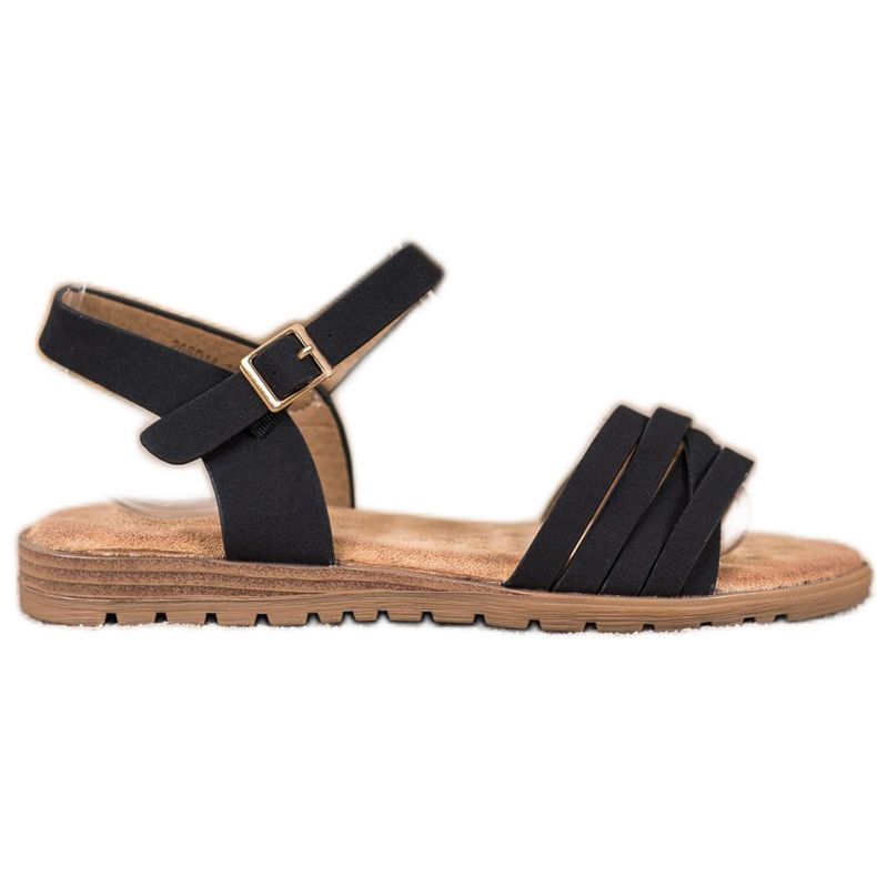 Evento Klasične sandale s kopčom crno