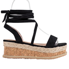 Seastar Privezane sandale od antilopa crna