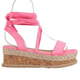 Seastar Privezane sandale od antilopa ružičasta