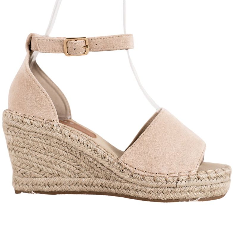 Seastar Sandale na klin od slame smeđa
