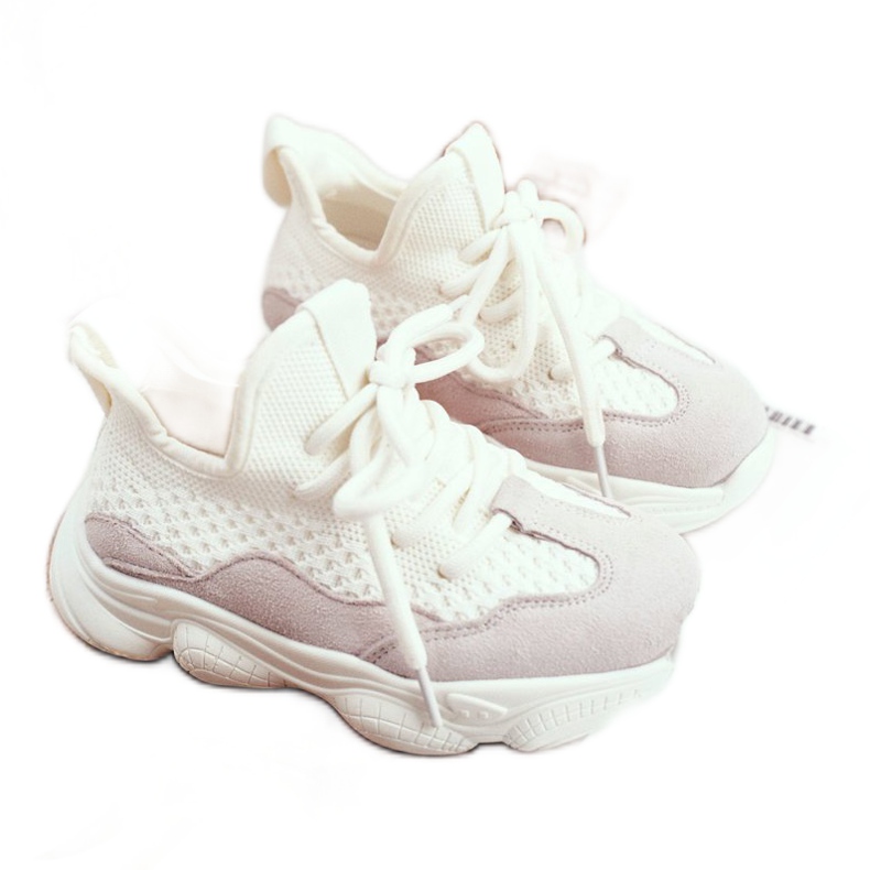 Christmas Fish Dječje sportske cipele na vezanje od antilopa Bijela Volema