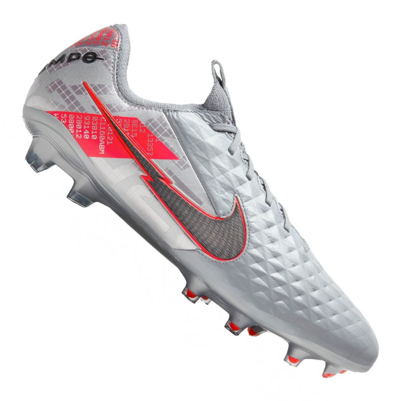 Nike Legend 8 Elite Fg M CW0518-906 nogometne cipele siva srebro