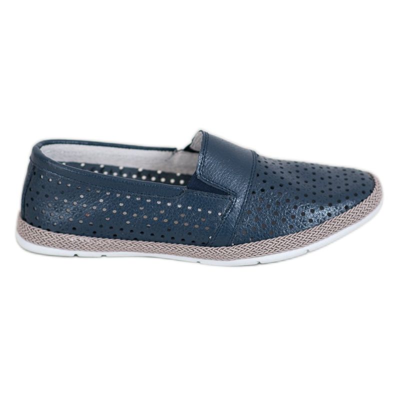 Evento Ažurni kožni sliponi plava