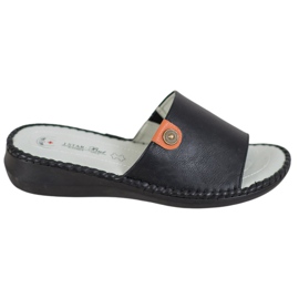 J. Star Ležerne papuče od eko kože crna