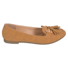 Nio Nio Elegantne mokasine s resama smeđa