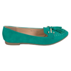 Nio Nio Elegantne mokasine s resama zelena