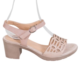 Kylie Udobne sandale na debelom stupu smeđa