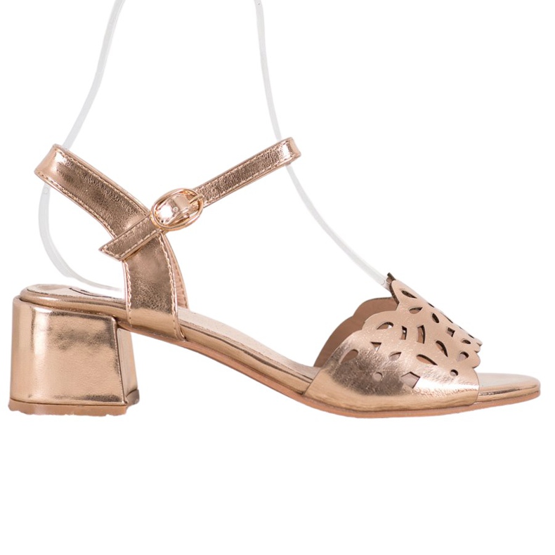 Kylie Sandale s eko kožom na šanku žuta boja