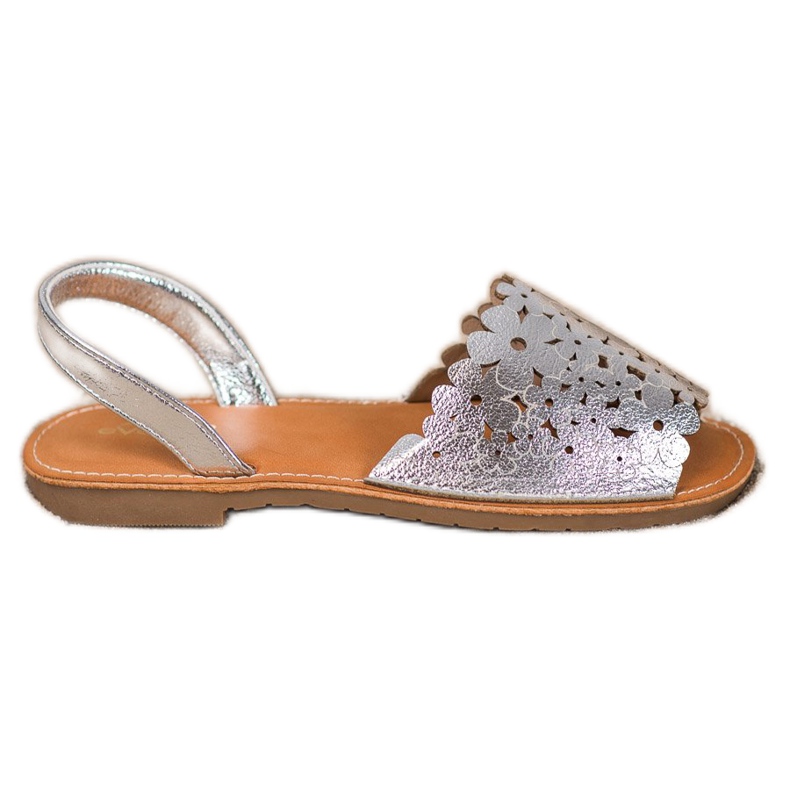 Evento Klizne srebrne sandale siva