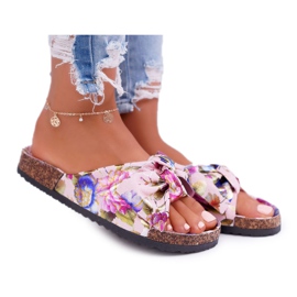 PS1 Ženske ružičaste papuče na plutu Cvijeće Wendy's Bow ružičasta višebojan