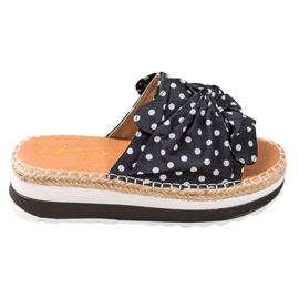 SHELOVET Papuče na visokoj platformi crna