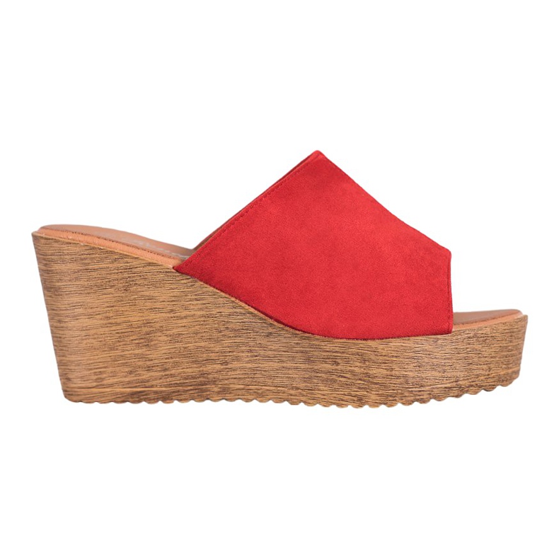 Renda Sandale s visokim potpeticama crvena