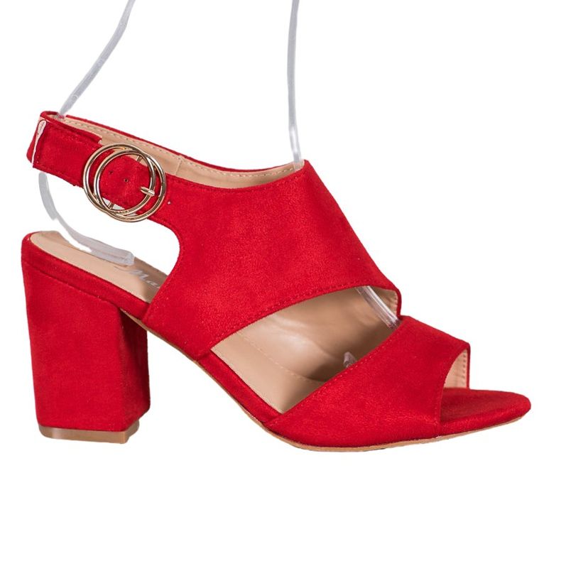 Mannika Crvene sandale na štiklu crvena