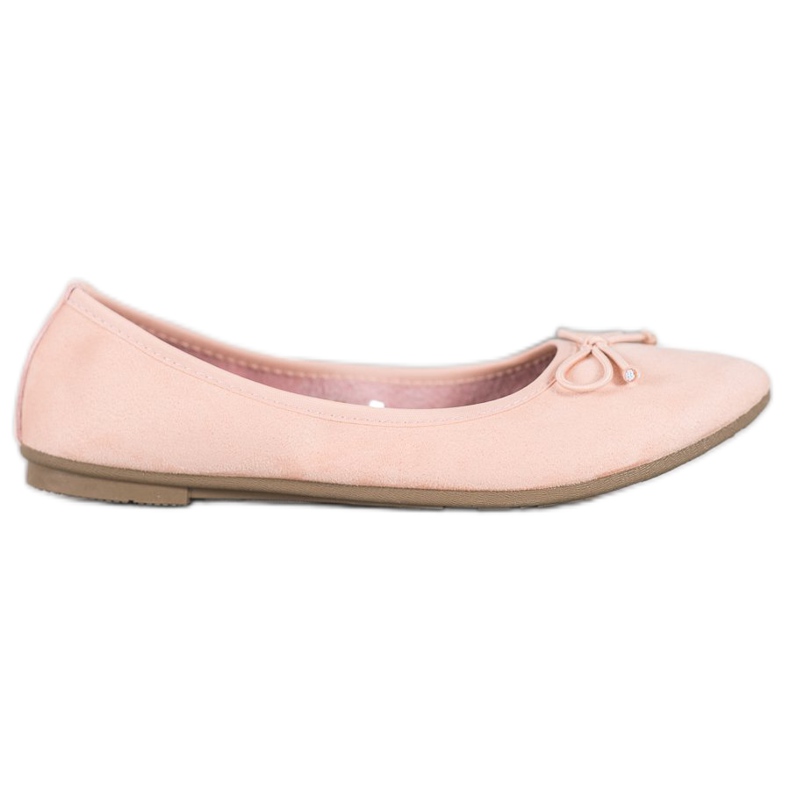 Diamantique Ležerne balerine od antilopa raznobojna ružičasta