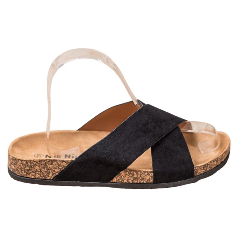 Nio Nio Ležerne papuče na platformi crno