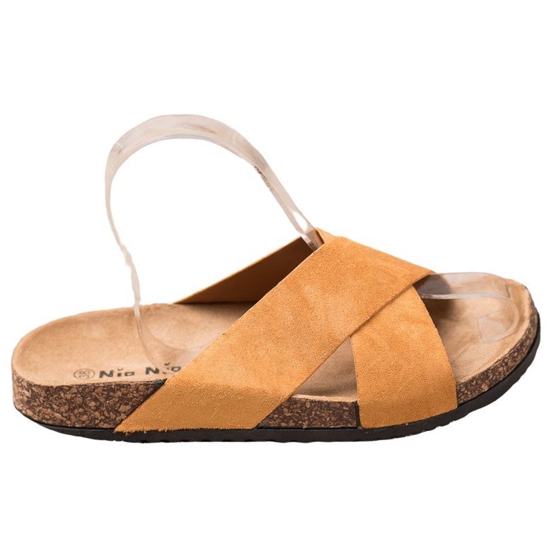 Nio Nio Ležerne papuče na platformi bež