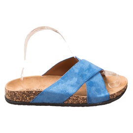 Nio Nio Ležerne papuče na platformi plava