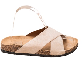 Nio Nio Ležerne papuče na platformi bež