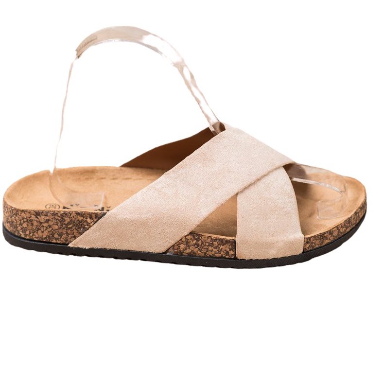 Nio Nio Ležerne papuče na platformi bež