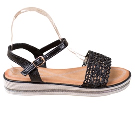 Renda Sandale na platformi crna