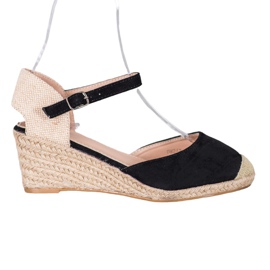 Small Swan Klinaste espadrile crno