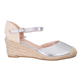 Small Swan Klinaste espadrile siva