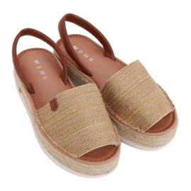 Zlatne sandale espadrile WH935 Gold zlatni